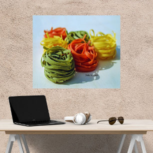 Tagliatelle Pasta Food Art Stretted Canvas Print