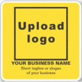 Tagline d'affaires sur Sticker en vinyle Carré jau (Devant)