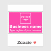 Tagline d'affaires sur Sticker en vinyle rectangle (Feuille)