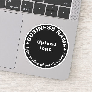 Tagline d'affaires sur Sticker en Vinyle Rond Noir