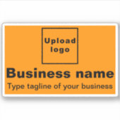 Tagline d'entreprise sur Sticker en vinyle de rect (Devant)