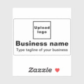 Tagline d'entreprise sur Sticker en vinyle rectang (Feuille)