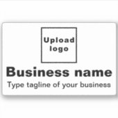 Tagline d'entreprise sur Sticker en vinyle rectang (Devant)