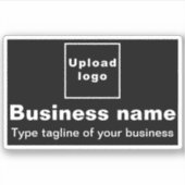 Tagline d'entreprise sur Sticker en vinyle rectang (Devant)