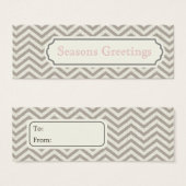 Tags cadeaux Chevron, Cartes de profil (Devant & derrière)