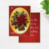 Tags cadeaux de Noël Poinsettia (Bureau)
