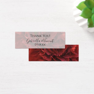 Tags de mariage favoris des fleurs de carnation ro