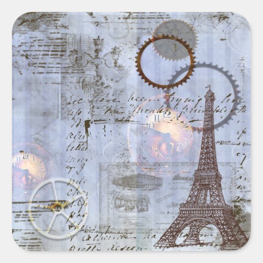 Tags Steampunk & Tour Eiffel Stickers (Devant)