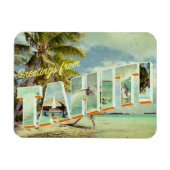 Tahiti briefkaart foto magneet (Horizontaal)