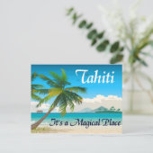 Tahiti est une carte postale Magique Place (Debout devant)