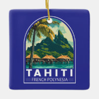 Tahiti Frans-Polynesië Reiskunstembleem