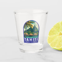 Tahiti Frans-Polynesië Reiskunstembleem