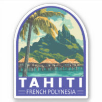 Tahiti Frans-Polynesië Reiskunstembleem