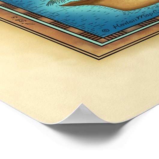 Tahiti Map Poster (Hoek)