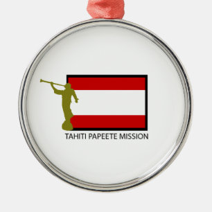 TAHITI PAPEETE MISSIE LDS CTR METALEN ORNAMENT