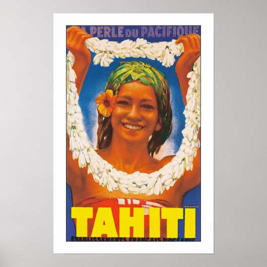 Tahiti "Perle du pacifique" Poster (Voorkant)