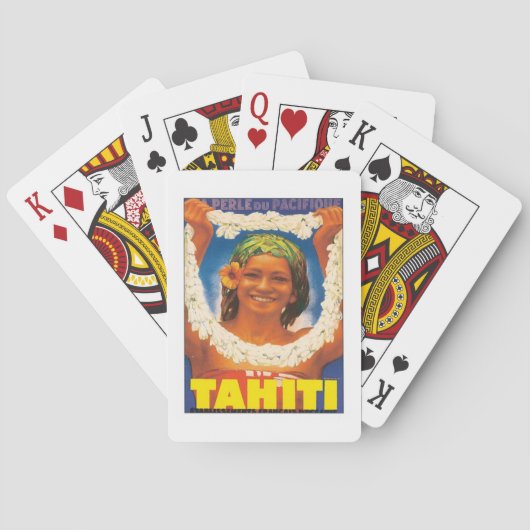  Tahiti: Prachtige fietspicycle voor vrouwen Pokerkaarten (Achterkant)