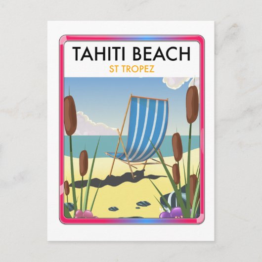 Tahiti strand te tropez briefkaart (Voorkant)