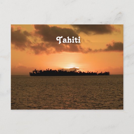 Tahiti Sunset Briefkaart (Voorkant)