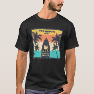 Tahiti Surfing Palms Waves Polynesië Surf Pacific T-shirt