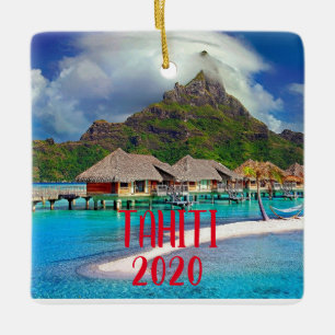 Tahiti Vacation kerstversier Keramisch Ornament