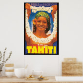 Tahiti Vintage Travel Poster (Keuken)