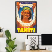 Tahiti Vintage Travel Poster (Thuiskantoor)