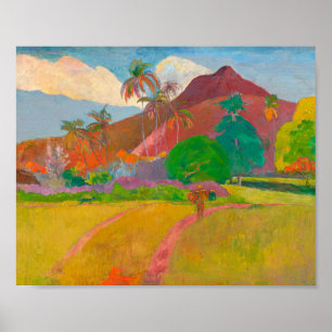 Tahitiaans landschap Paul Gauguin Post-Impressioni Poster