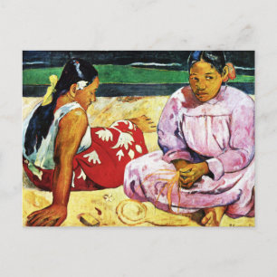 Tahitiaanse vrouwen op het strand van Paul Gauguin Briefkaart