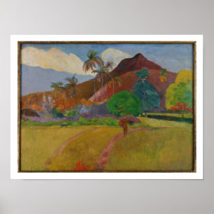 Tahitian Landscape, 1891 (olie op doek) Poster