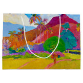 Tahitian Landscape, Gauguin Large Gift Bag Groot Cadeauzakje (Achterkant)