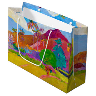 Tahitian Landscape, Gauguin Large Gift Bag Groot Cadeauzakje