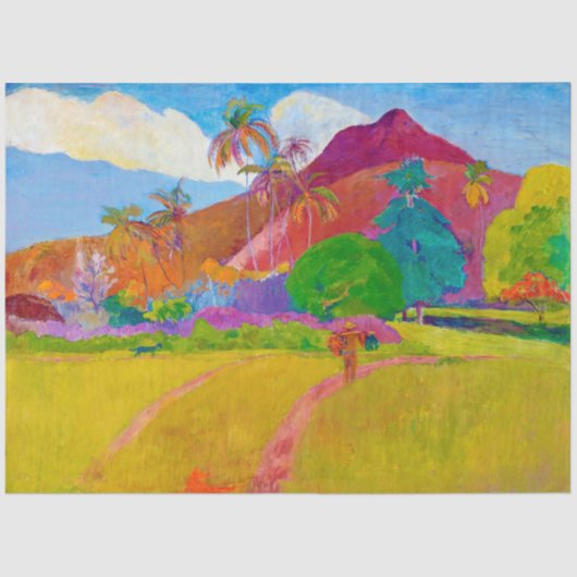 Tahitian Landscape, Gauguin Tissuepapier (Voorkant)