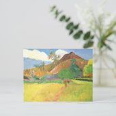 Tahitian Landscape, Mountains Tahiti, Paul Gauguin Briefkaart (Staand voorkant)