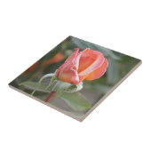 Tahitian Sunset Oranje Roos Tile Tegeltje (Zijkant)