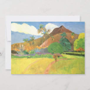 Tahitisch landschap, bergen Tahiti, Paul Gauguin