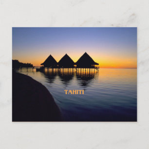 Tahitische Zonsondergang Briefkaart