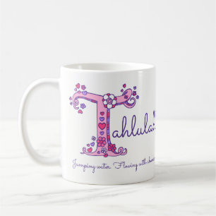 Tahlulah nom signifiant lettre de doodle T art mug