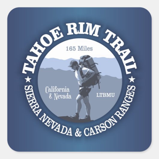 Tahoe Rim Trail Vierkante Sticker (Voorkant)
