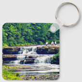 Tahquamenon Herfsten State Park Lower Herfsten, Mi Sleutelhanger (Achterkant)