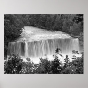 Tahquamenon Hogere Herfsten Grayscale Poster