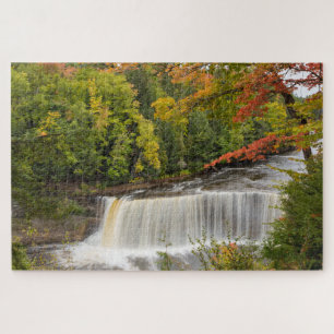 Tahquamenon-watervallen in de herfst legpuzzel