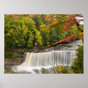 Tahquamenon-watervallen in de herfst poster