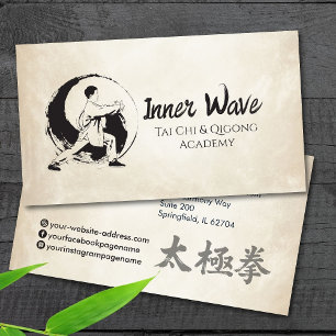 Tai Chi en Qigong - Taijitu Symbool Visitekaartje