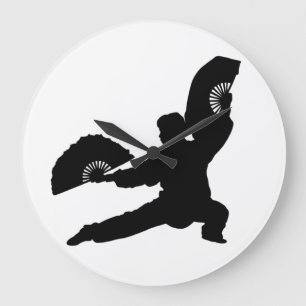 Tai Chi Fan Wall klok