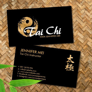Tai Chi Golden Yin Yang Visitekaartje