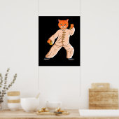 Tai Chi Instructor Tai Chi Cat Poster (Keuken)