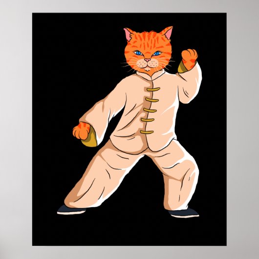 Tai Chi Instructor Tai Chi Cat Poster (Voorkant)
