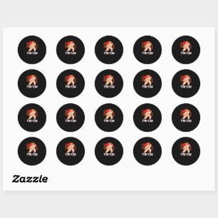 Tai Chi Instructor Tai Chi Cat Ronde Sticker