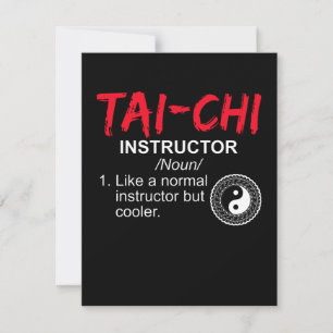 Tai Chi Instructor Tai Chi Fighter Notitiekaartje